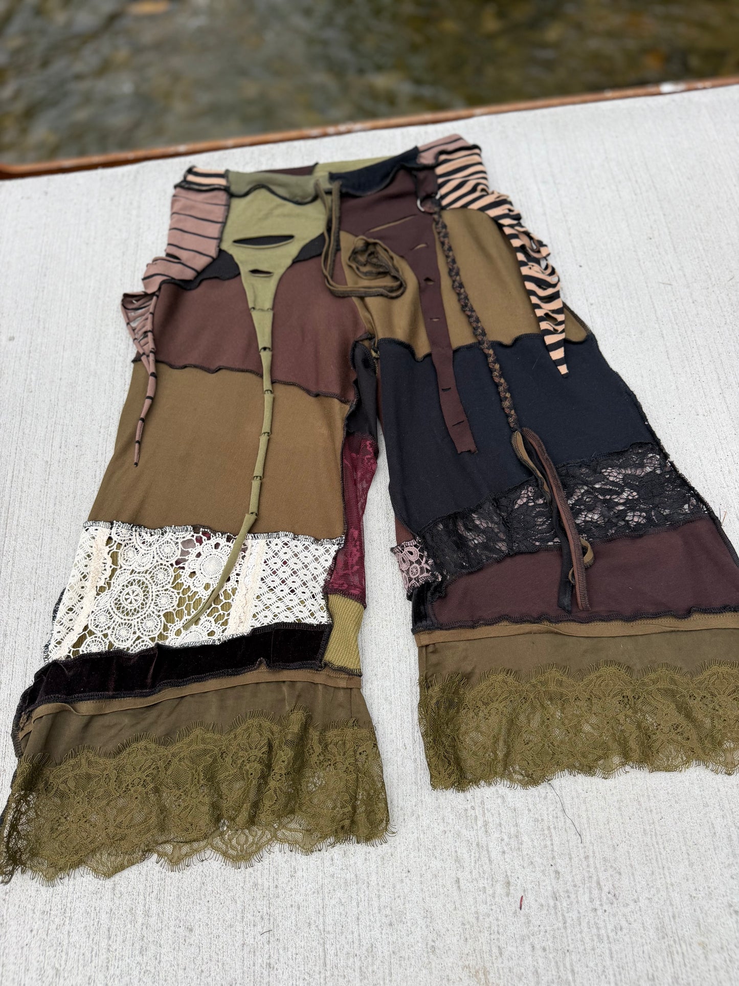 Forest Goth Pirate Tendril Skirt Pants