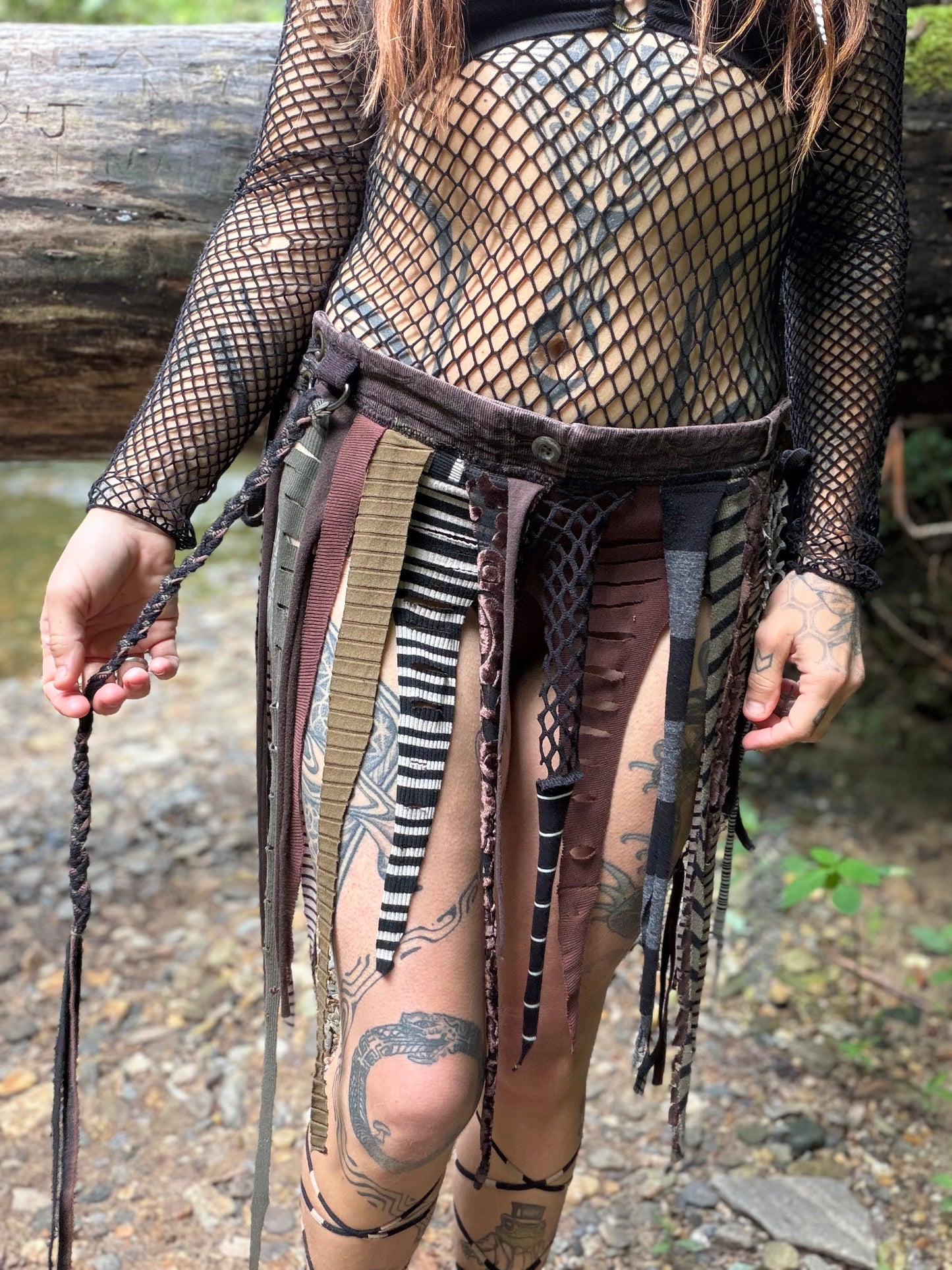 Pixelated Pirate Micro Belt Skirt