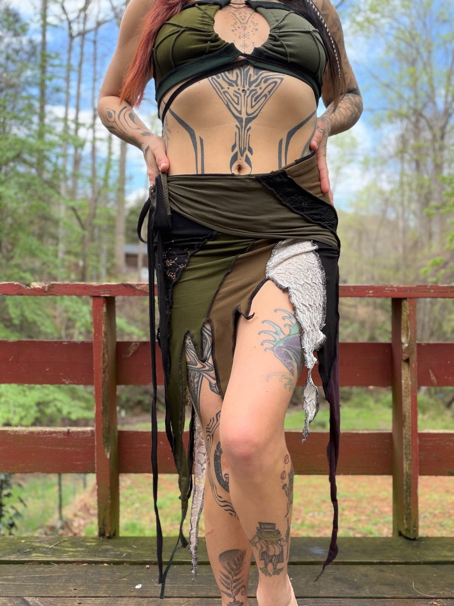 Grunge fae wrap skirt