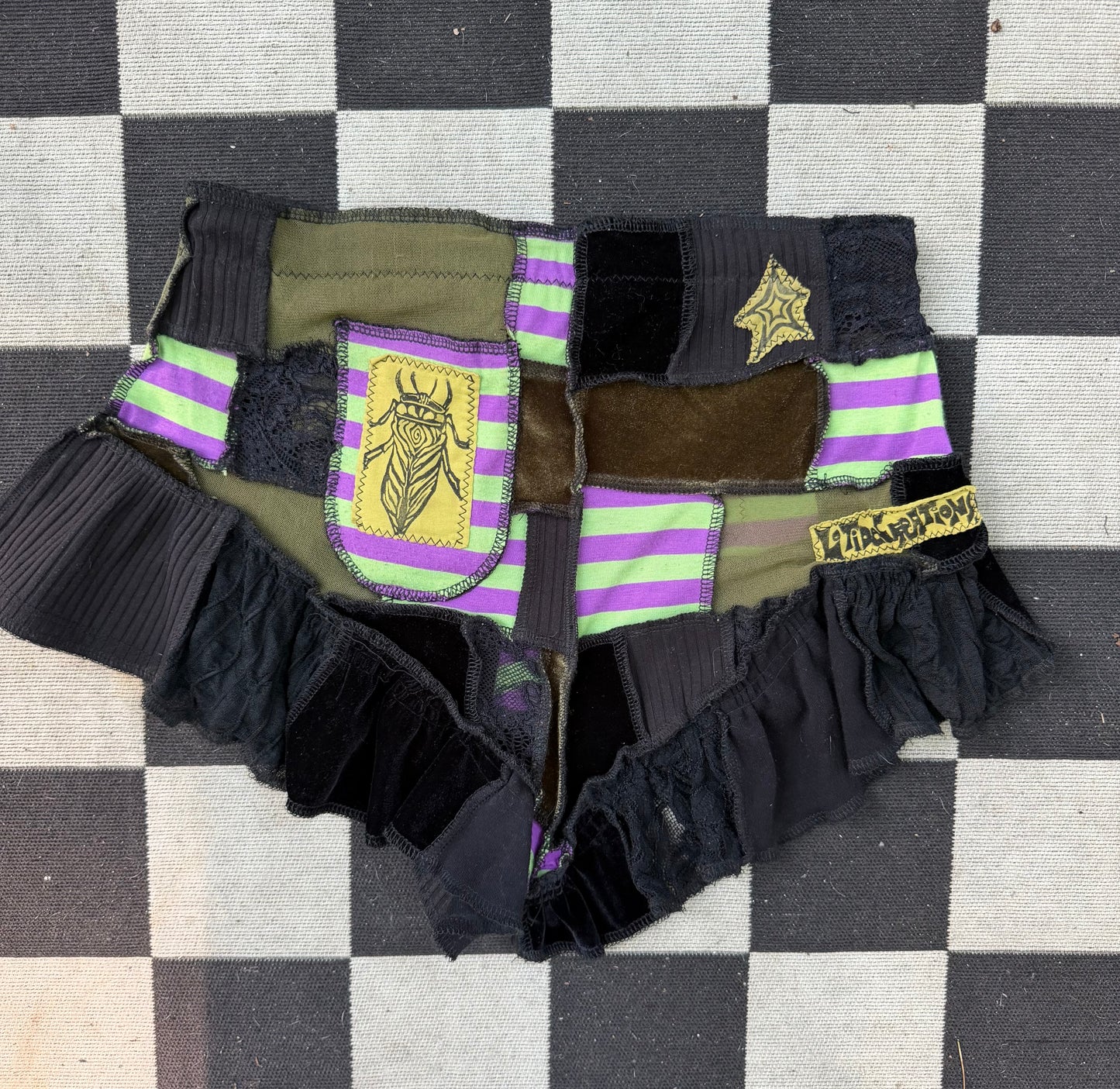Beetlejuice Ruffle Shorts