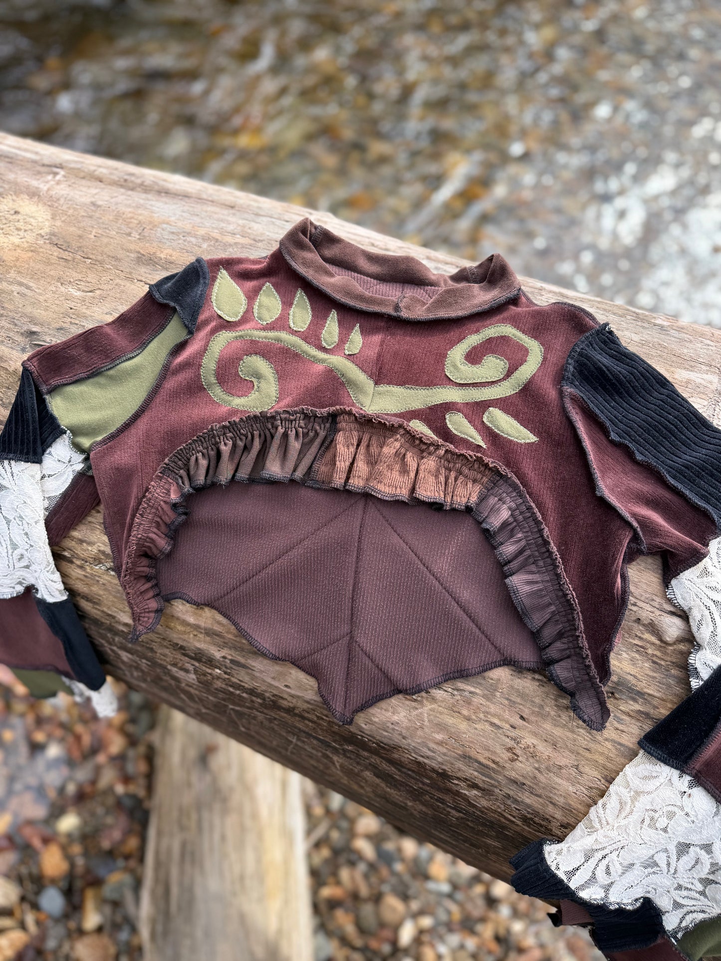 Moss Goddess Leaf Bolero Pixie Top