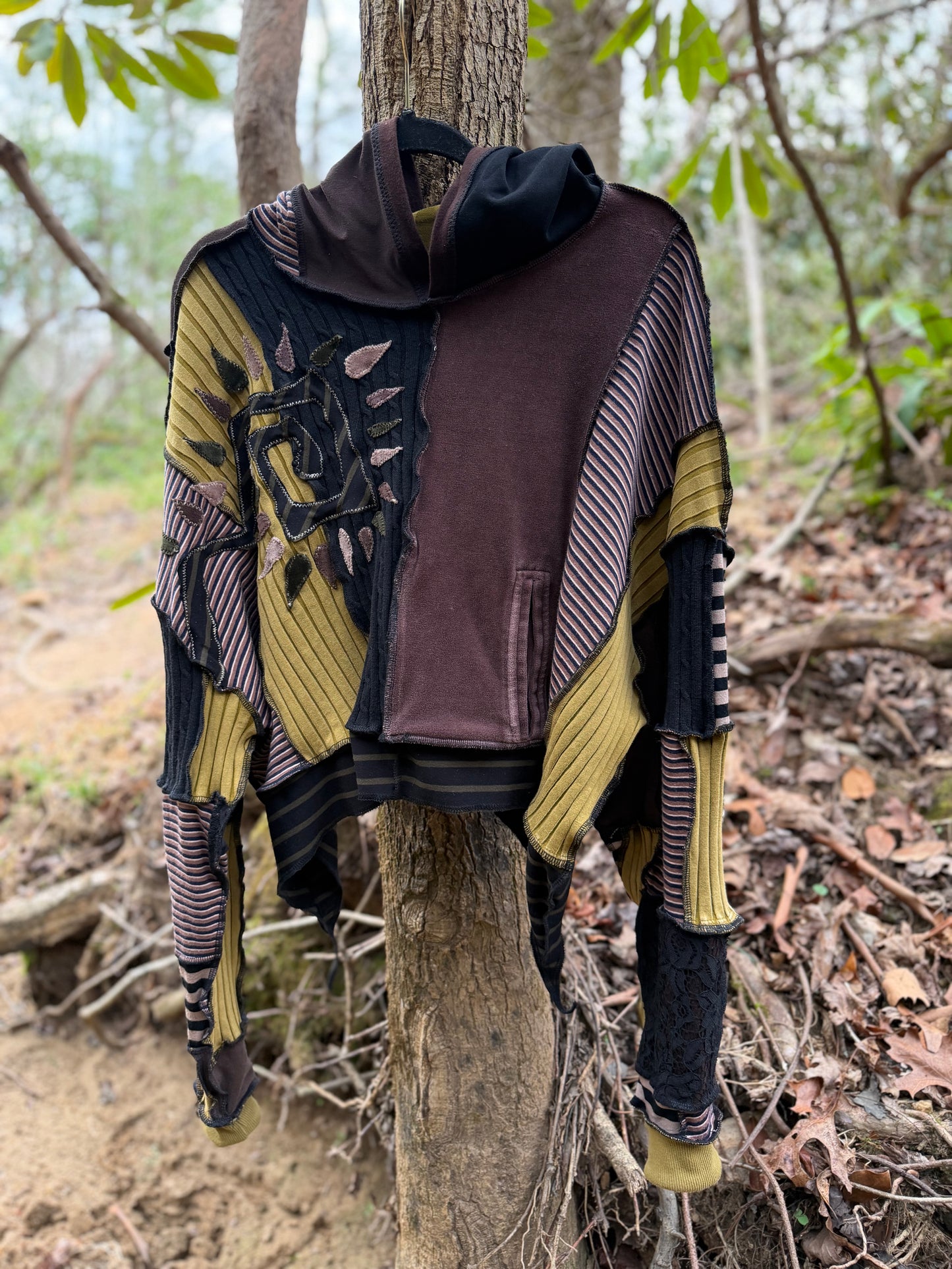 Earth Meets Sky Crop Wizard Hoodie