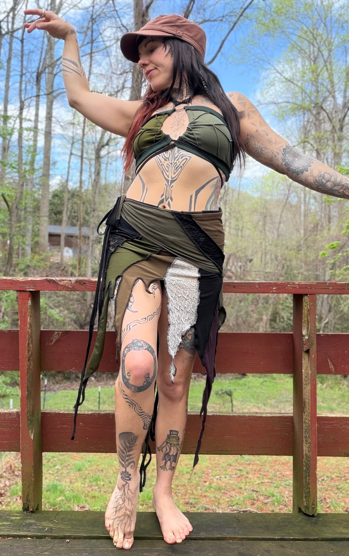 Grunge fae wrap skirt