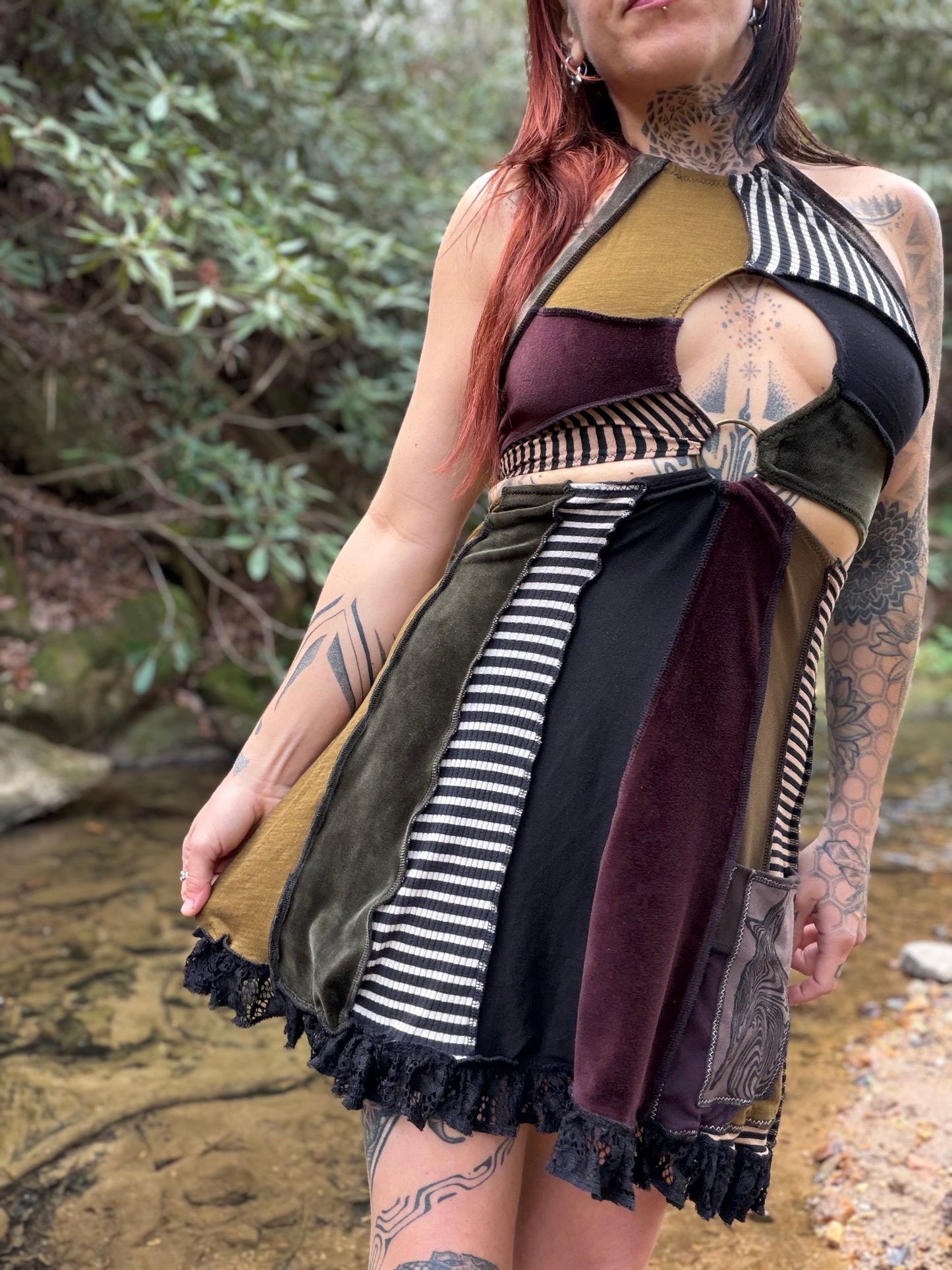 Cyberpunk fantasy mini dress